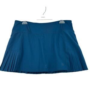 MPG Pleated Skort Womens Size L Teal Athletic Tennis Built In Shorts Lining